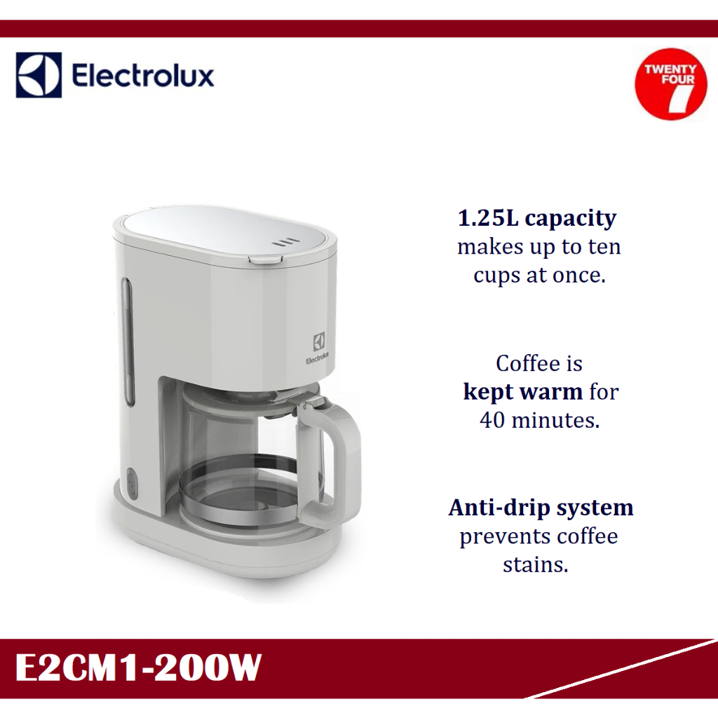 ELECTROLUX 1.25L Create 2 Drip Coffee Maker E2CM1200W Shopee Malaysia