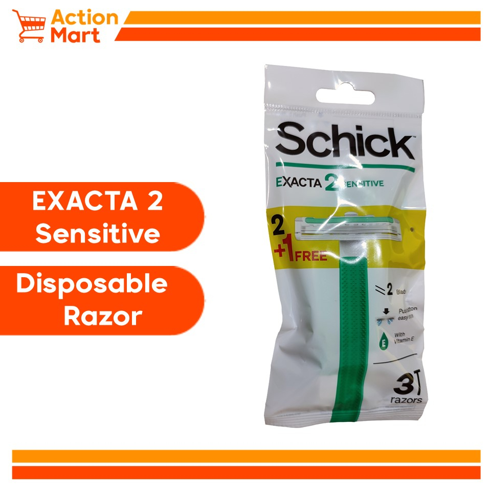 Schick Exacta 2 Sensitive Shaving Razor (3 Pcs) | Shopee Malaysia