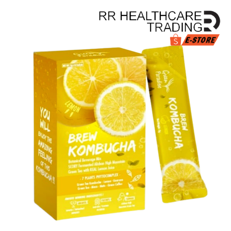 Brew Kombucha Probiotic Botanical Beverage Mix 5g x 10s x 1 Box (Lemon ...