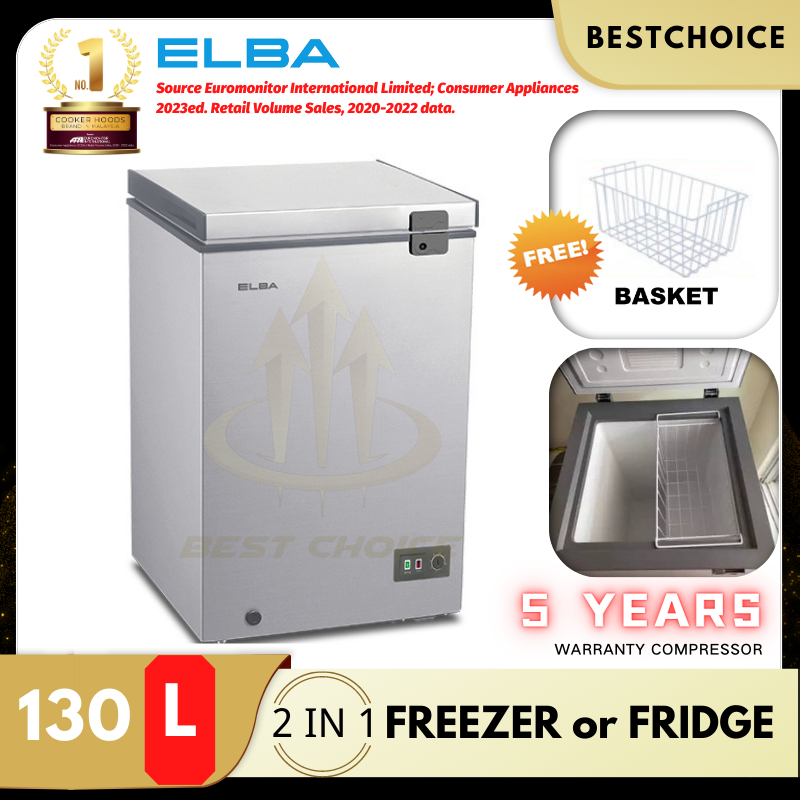 LOWEST PRICE 2 IN 1 Chest Freezer Elba 130L Dual Function Freezer