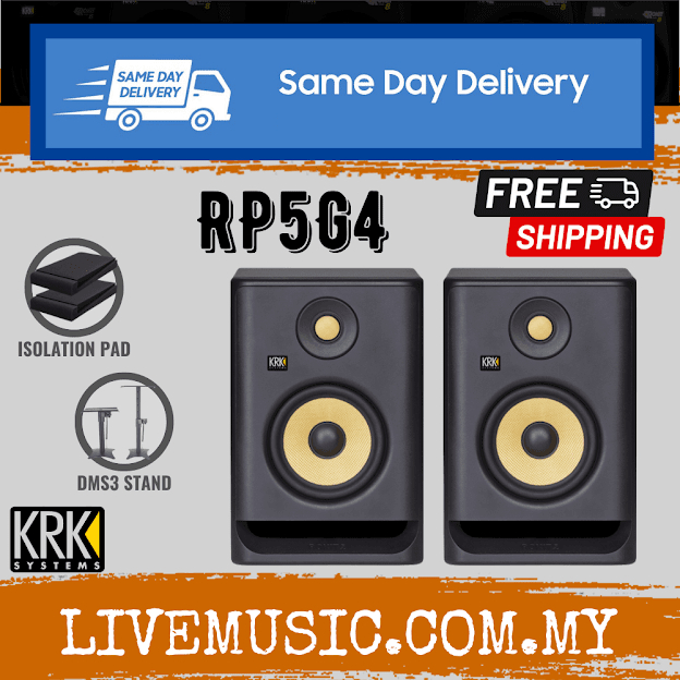 KRK RP5G4 Rokit Powered 5 Generation 4 Active Studio Monitors w