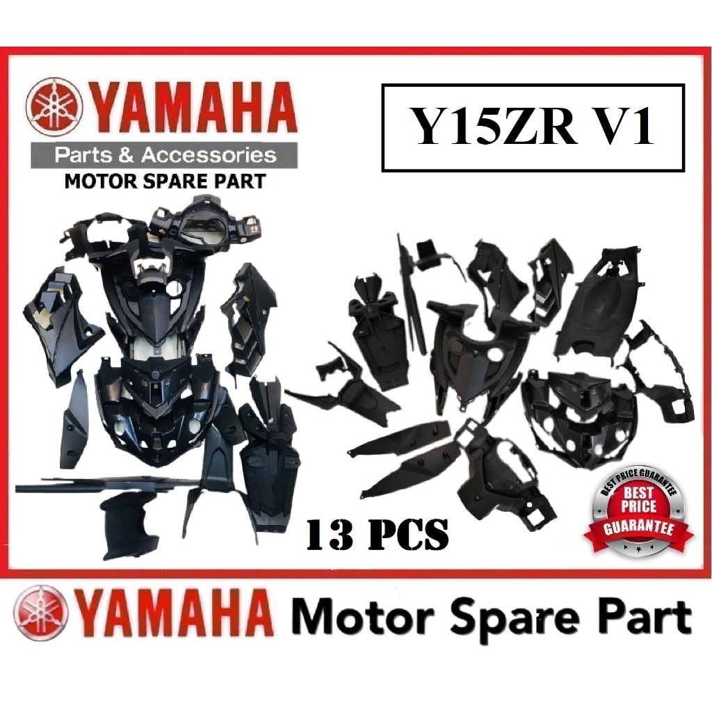 YAMAHA Y15ZR V1 INNER SET (13 KEPING) 0 COVER SET FLAT BLACK HANDLE ...