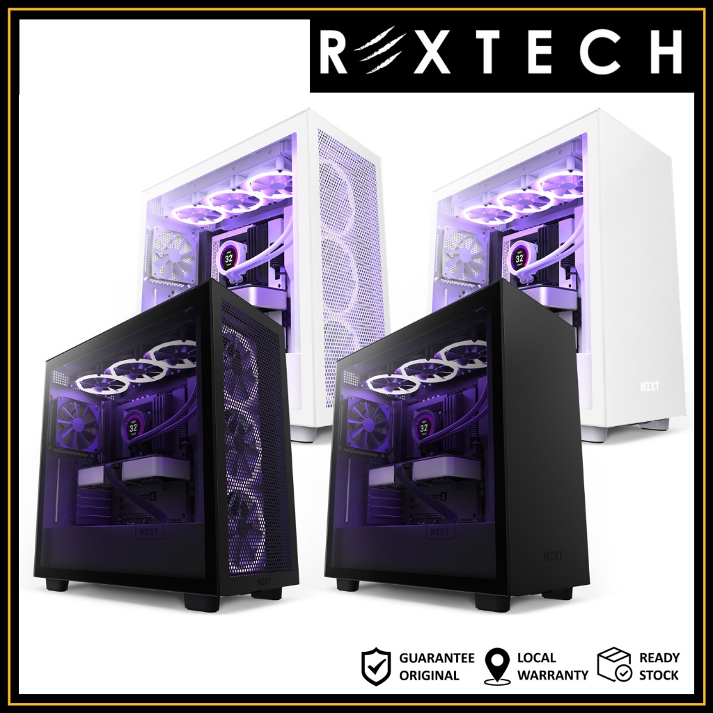 REXTECH NZXT H7 Flow Mid Tower Airflow TG ATX PC CHASSIS / ATX CASE ...