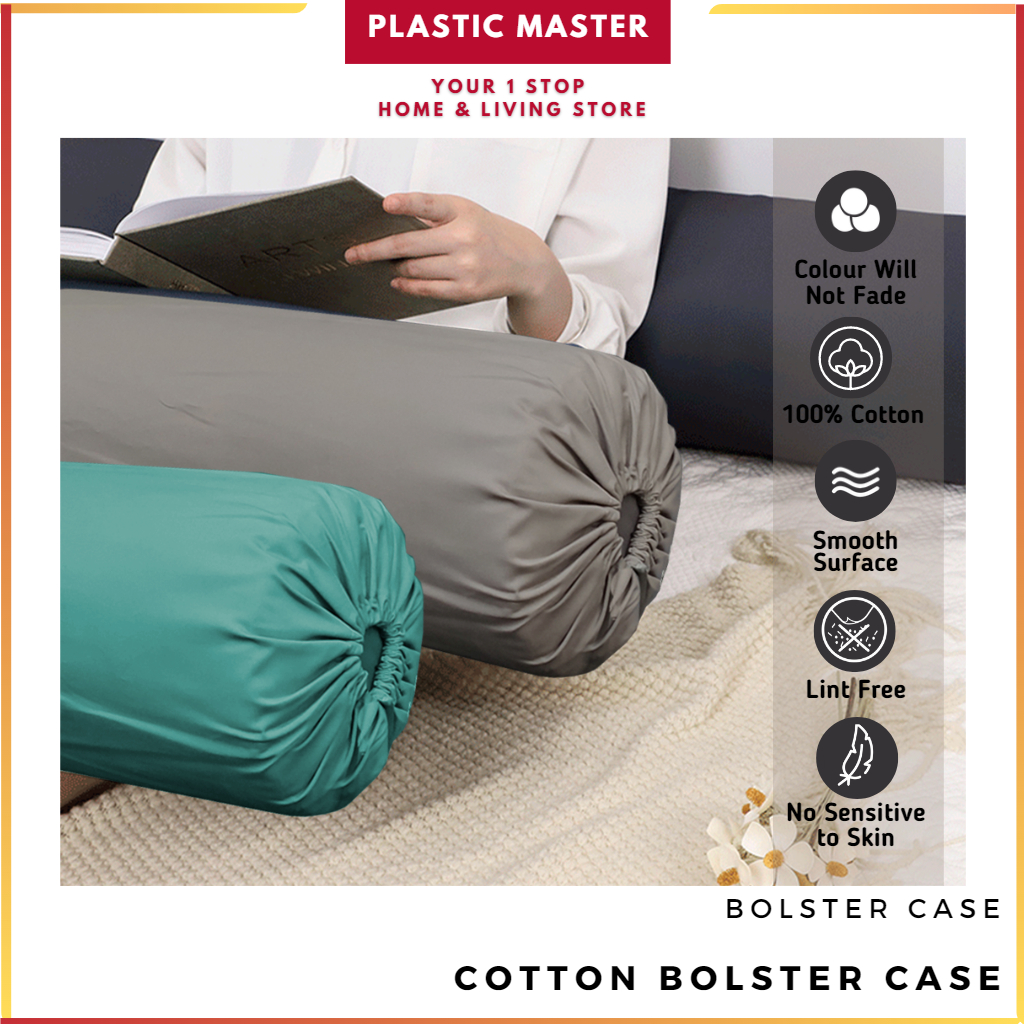 Cotton Bolster Case Multiple Color High Quality Cotton Pillow Case Home