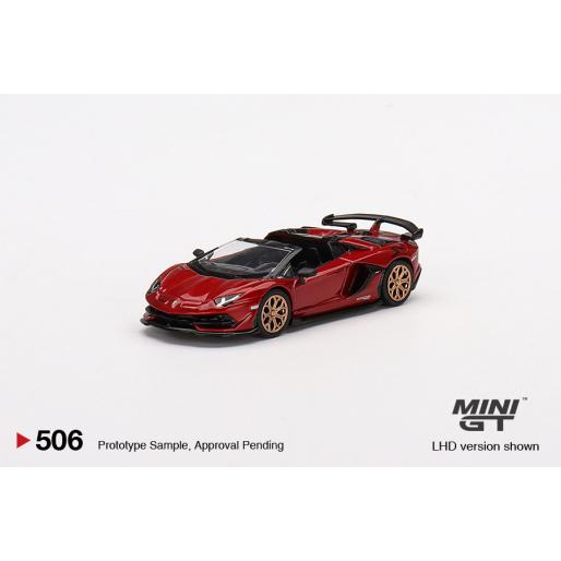 Mini GT 506 1/64 Lamborghini Aventador SVJ Roadster Rosso Efesto ...