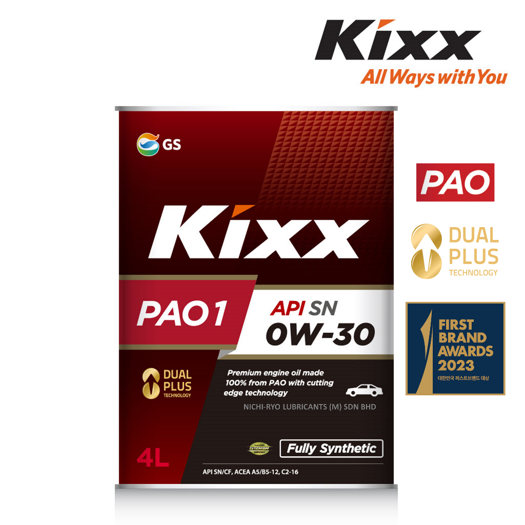 KIXX PAO 1 SN/CF 0W-30 Fully Synthetic (4L) | Shopee Malaysia