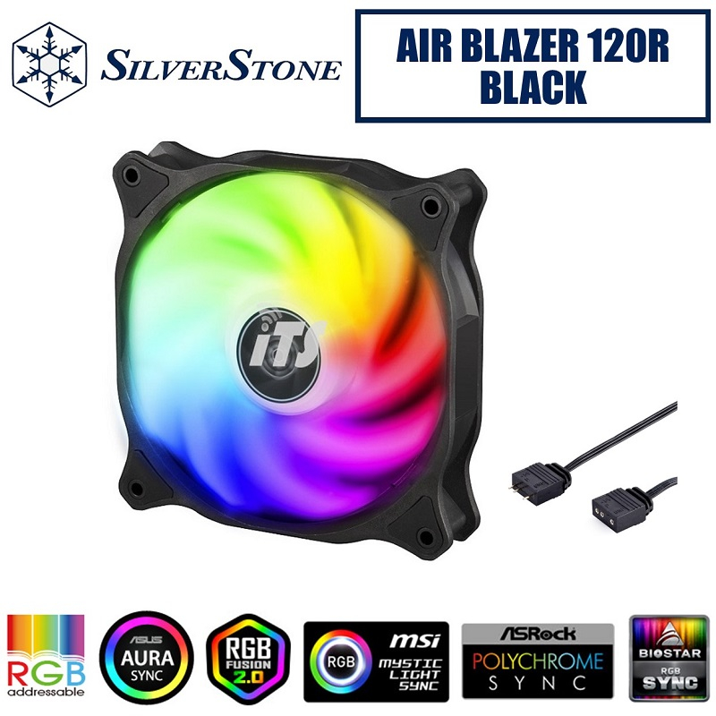Silverstone Air Blazer 120R 120mm RGB Fan (Black/White) | Shopee Malaysia