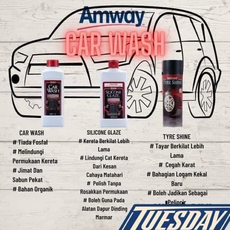 AMWAY CAR CARE PRODUCT SHINE AND NICE / SET PENJAGAAN KERETA / KERETA