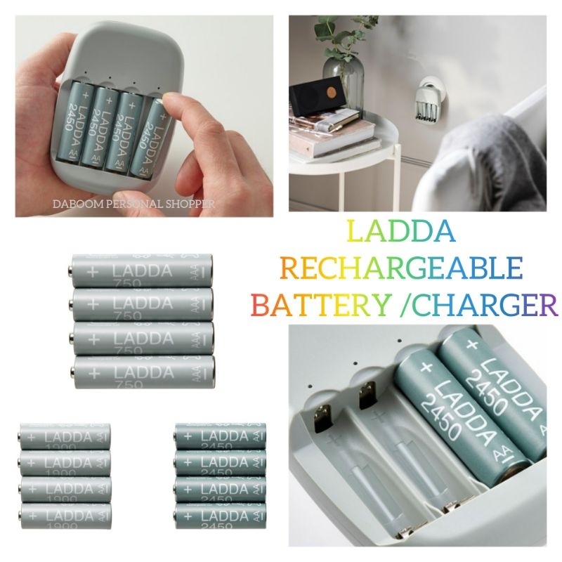 💥READY STOCK💥IKEA LADDA RECHARGEABLE BATTERY 4 pcs/STENKOL BATTERY