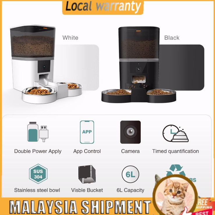 APP Control Bekas Makanan Kucing Automatik Automatic with Camera Pet