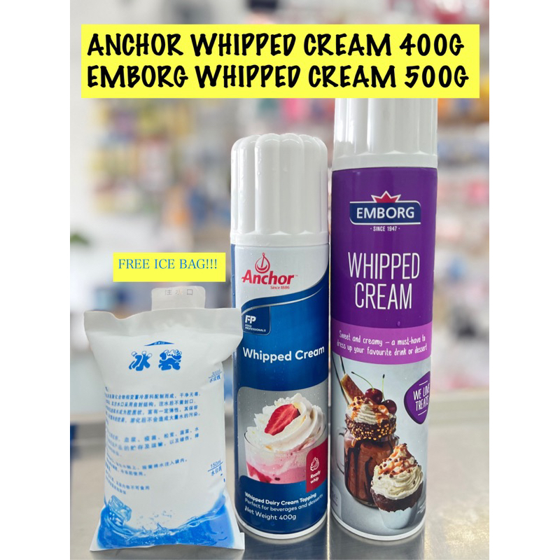 WHIPPED CREAM & ANCHOR TOPPING DESSERT 500G WHIPPED SPRAY 泡沫奶油
