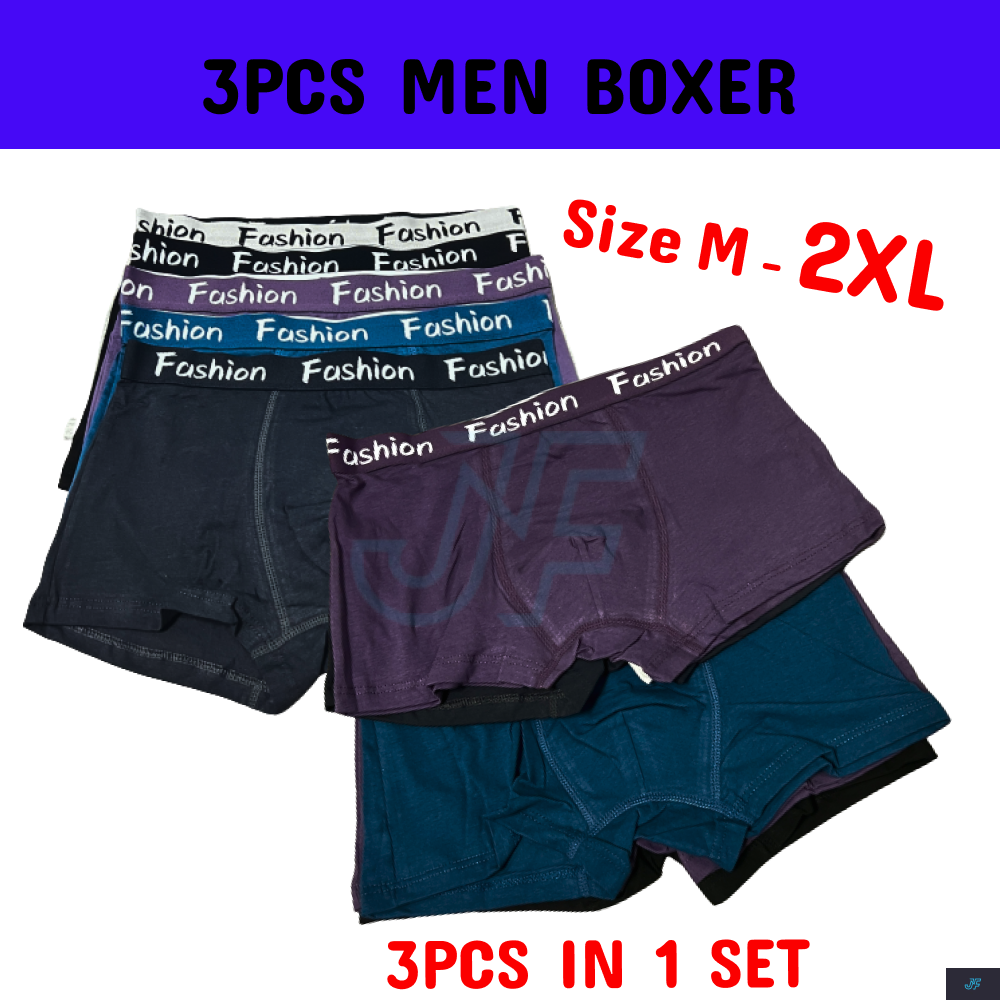 3 Pcs Mens Underwear Mens Boxer Seluar Dalam Lelaki Boxer Lelaki