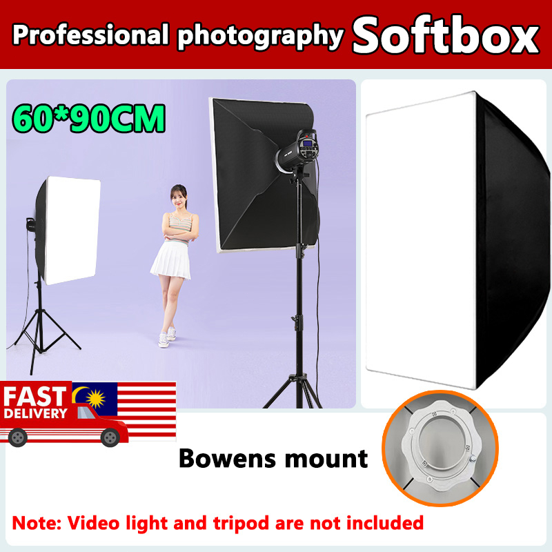 60x90CM Photography Softbox Lighting Kits Professional Continuous Light