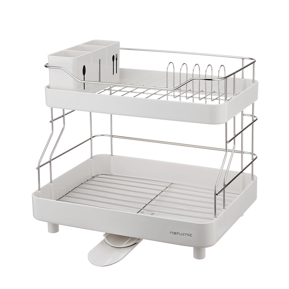Naturnic 2 Level Mini Dish Rack with 360 Swivel Spout | Shopee Malaysia