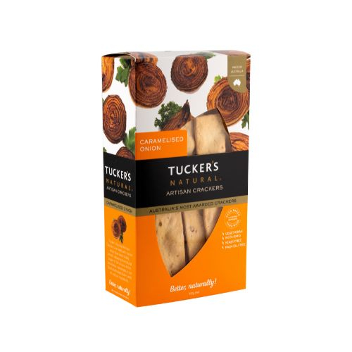 Tucker's Artisan Crackers Caramelised Onion 100g (Expiry Date 6/3