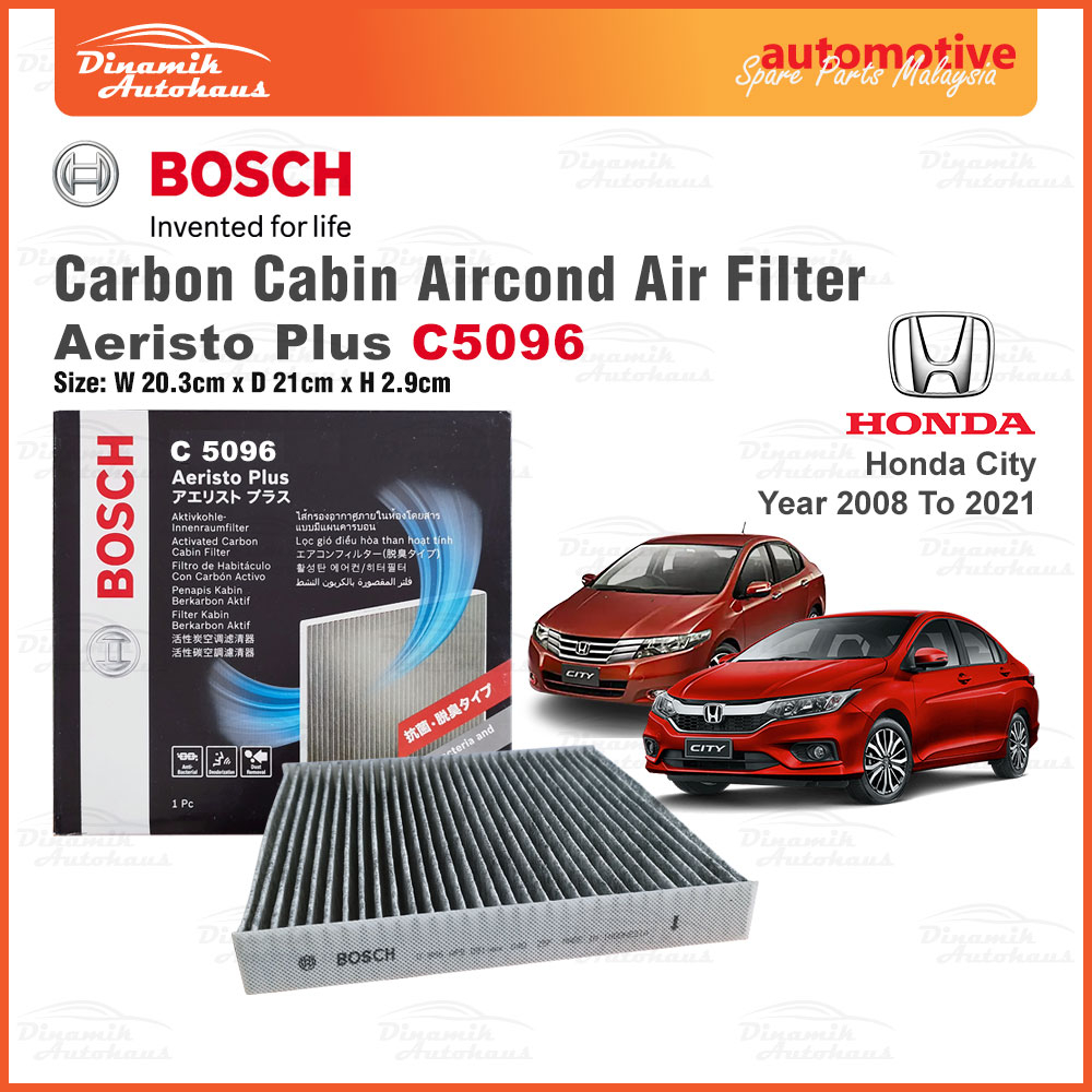 Honda City Year 2008 To 2021 Carbon Cabin Aircond Filter Bosch