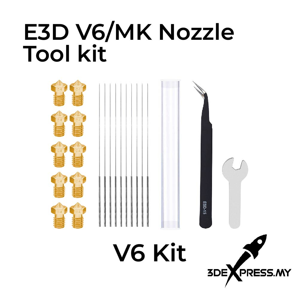 E3D V6/MK Nozzle Tool Kit/heating block + silicone sleeve kit