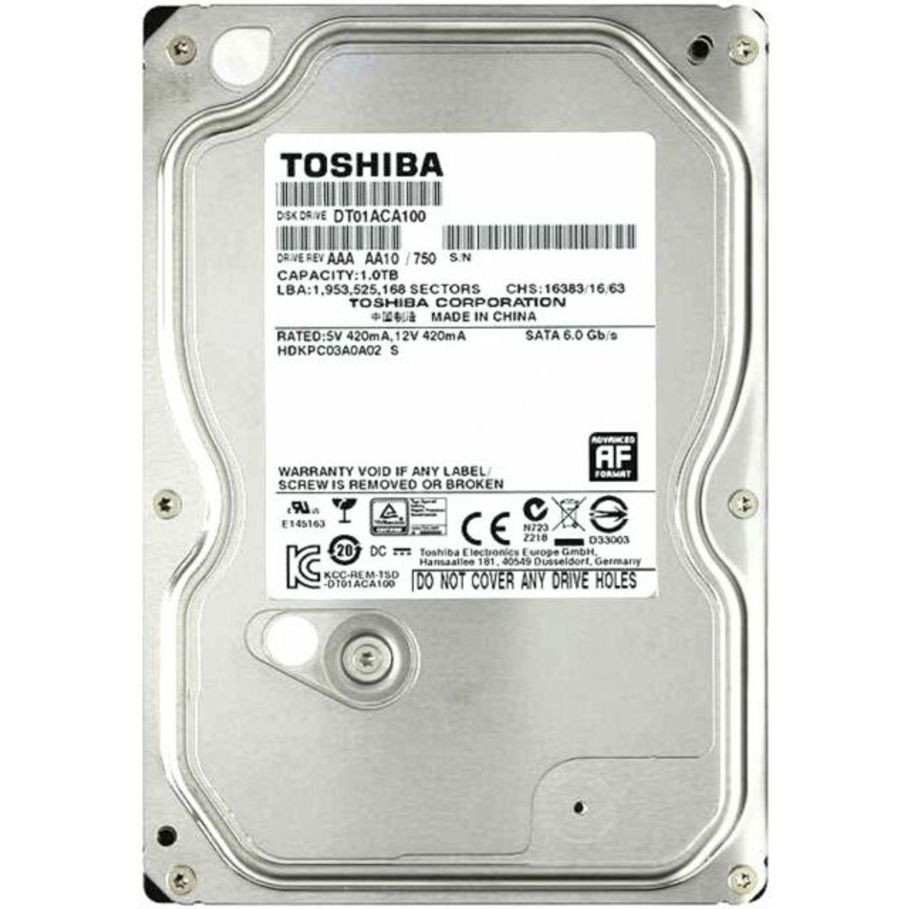 Toshiba DT01ACA100 1TB 3.5" SATA 7200 RPM Internal HDD Hard Disk Drive