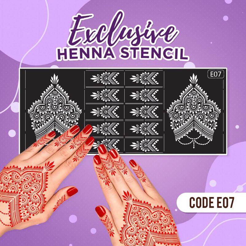 DIY STICKER HENNA-Exclusive design-mudah murah cepat cantik! | Shopee ...
