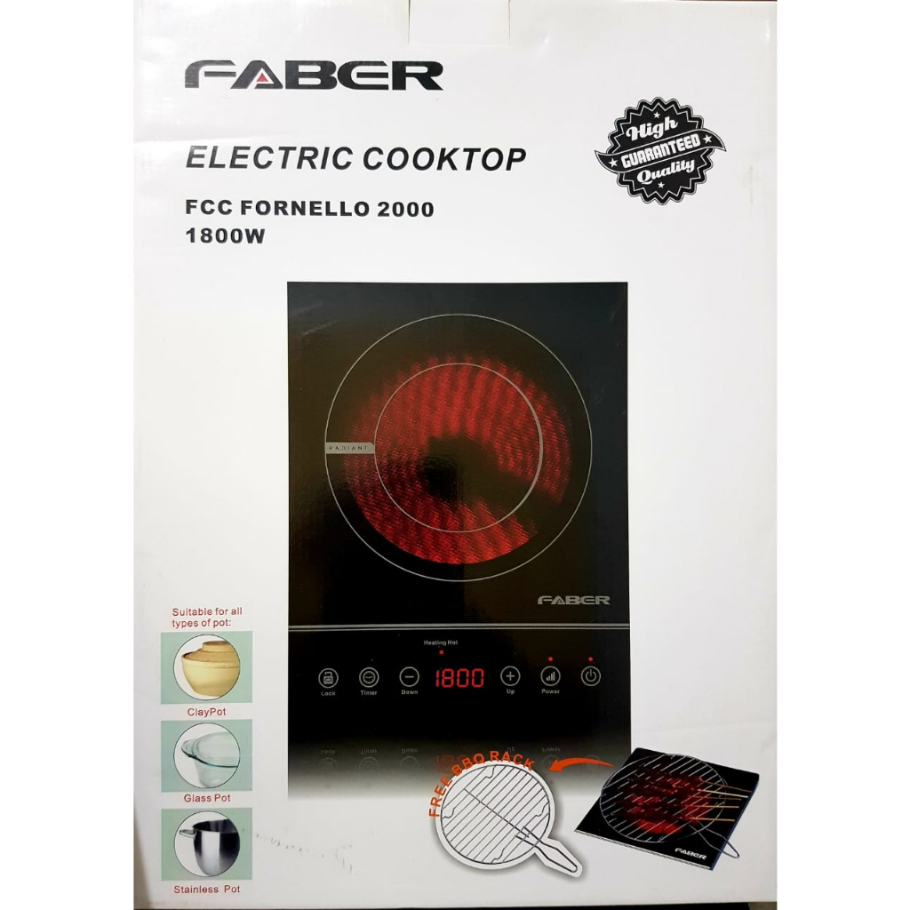 Faber Electric cooktop FCC FORNELLO 2000 1800W Shopee Malaysia