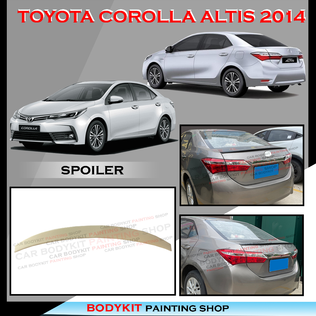 TOYOTA COROLLA ALTIS 2014-2018 TAIWAN STYLE SPOILER REAR TRUNK SPOILER ...