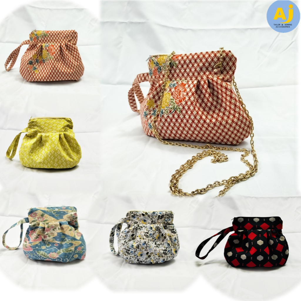 Handmade Mini Bag by Kain Batik | Bag | Tidy | Secure with Zip | Shopee ...