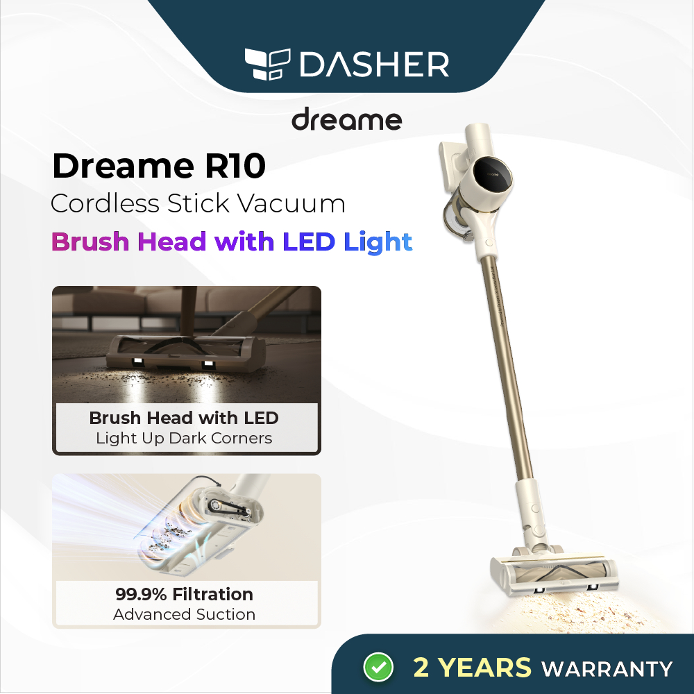 Dreame R10 Cordless Stick Vacuum Brush Head with LED Light Powerful