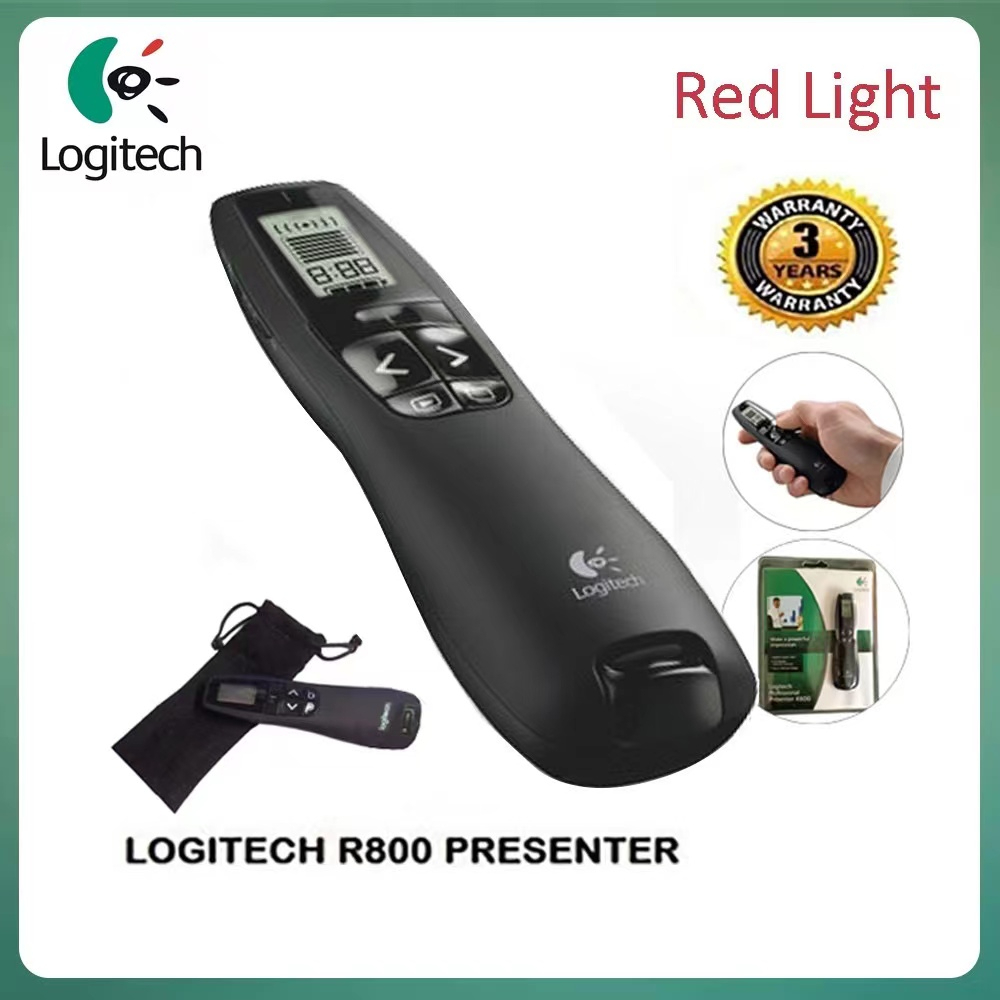 Logitech R800 Wireless Presenter Laser Pointer 2.4GHz Remote Control