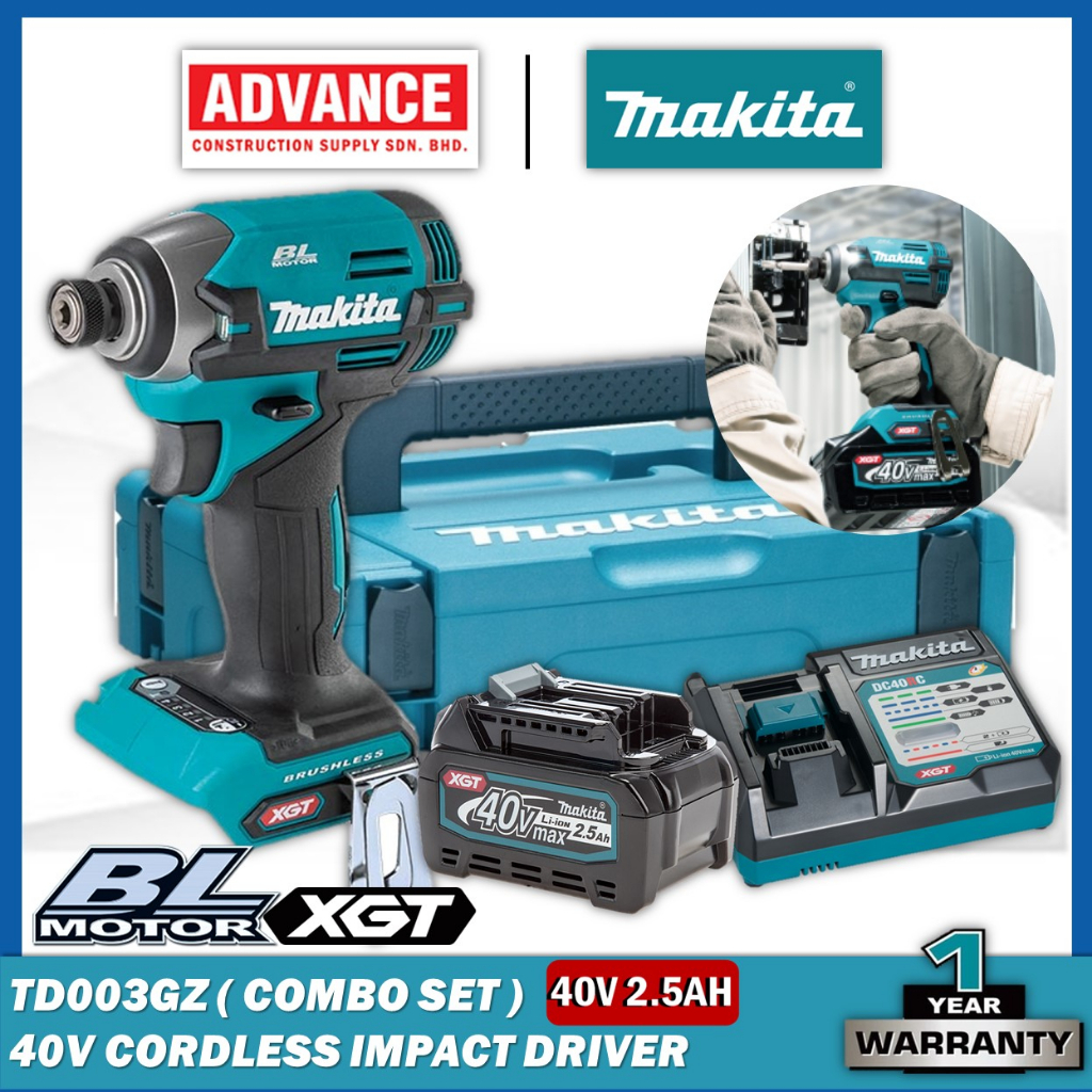 Makita TD003 | TD003GZ 40Vmax Cordless Impact Driver | Shopee Malaysia