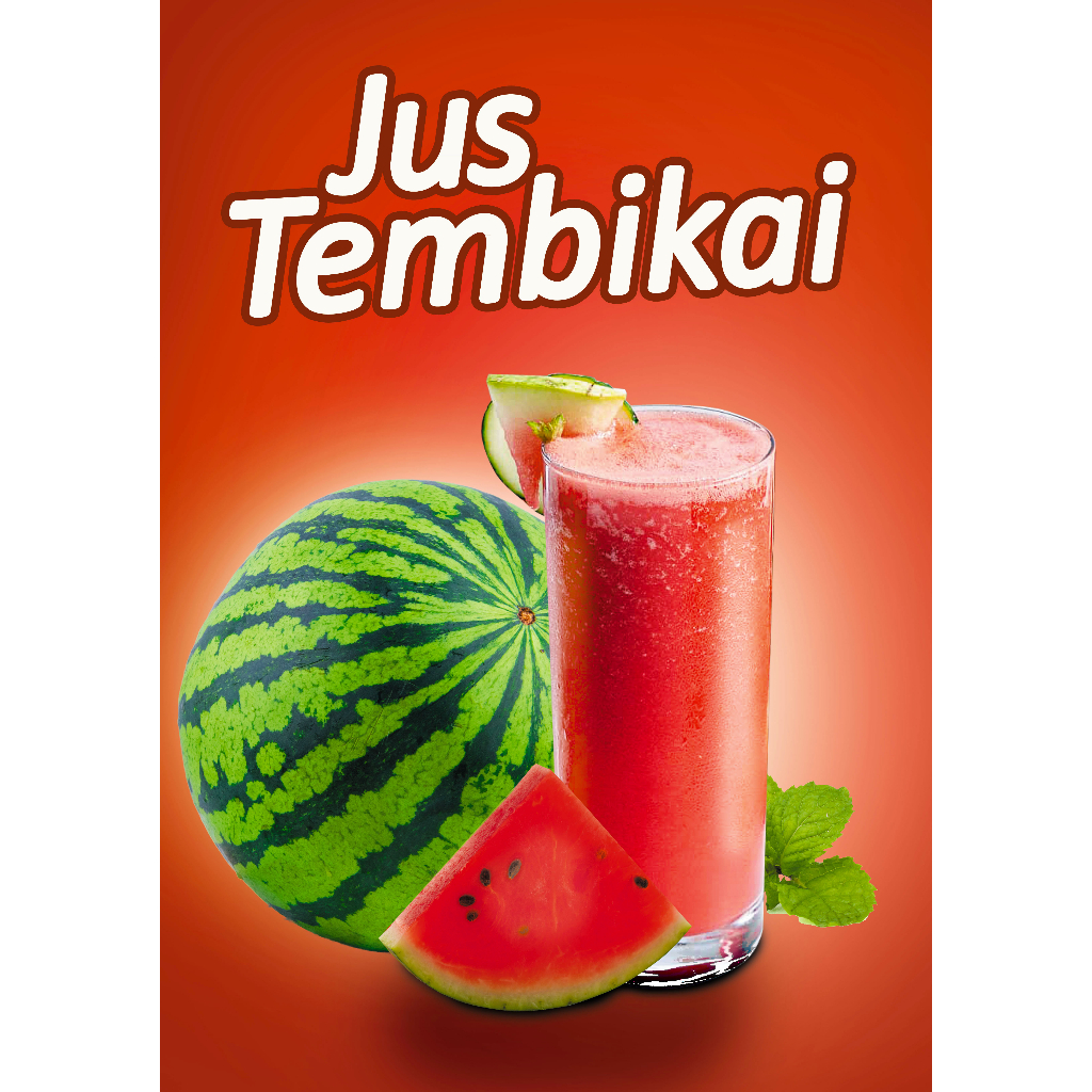 Stiker Sticker air balang kalis air tahan lasak waterproof murah jus buah milo green tea teh ...