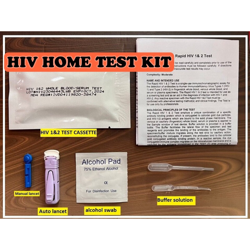 AHP/WONDFO brand HIV 1&2 TEST KIT (finger prick) 1’s Shopee Malaysia