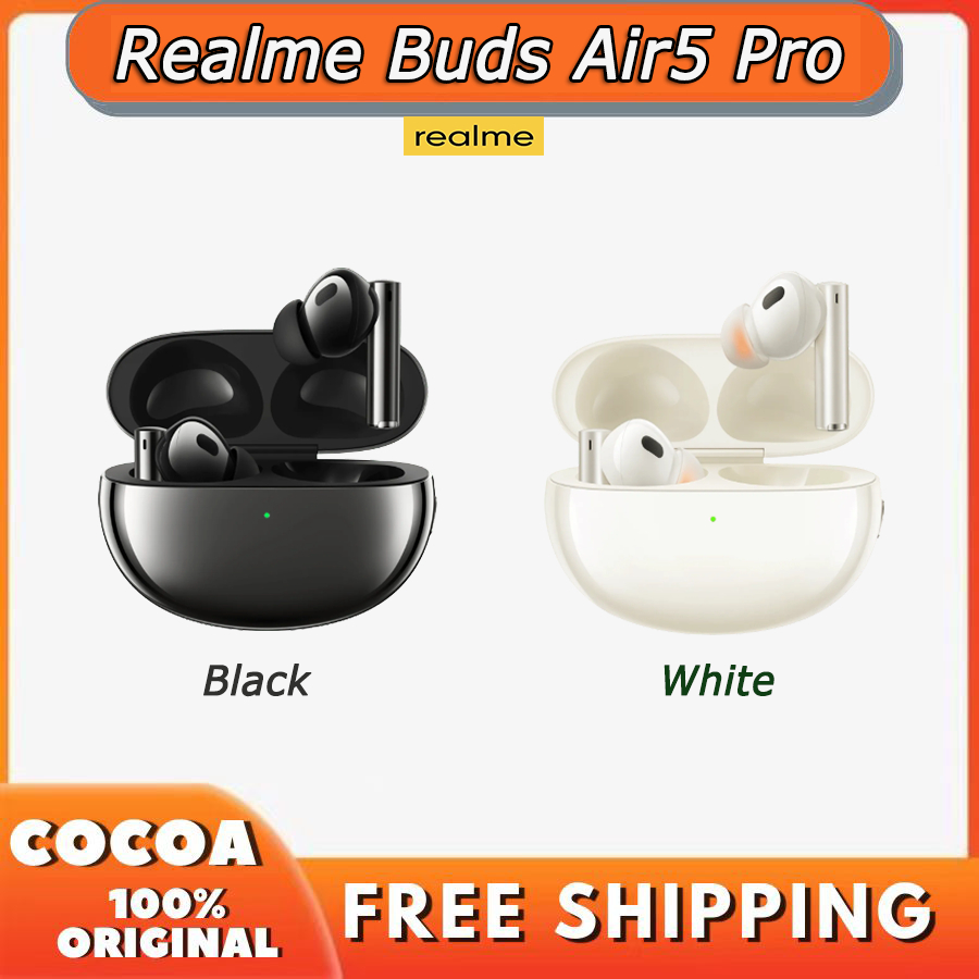 realme Buds Air 5 Pro True Wireless Earphone 50dB Active Noise Cancelling  LDAC Bluetooth 5.3 Wireless Headphone - (White) 