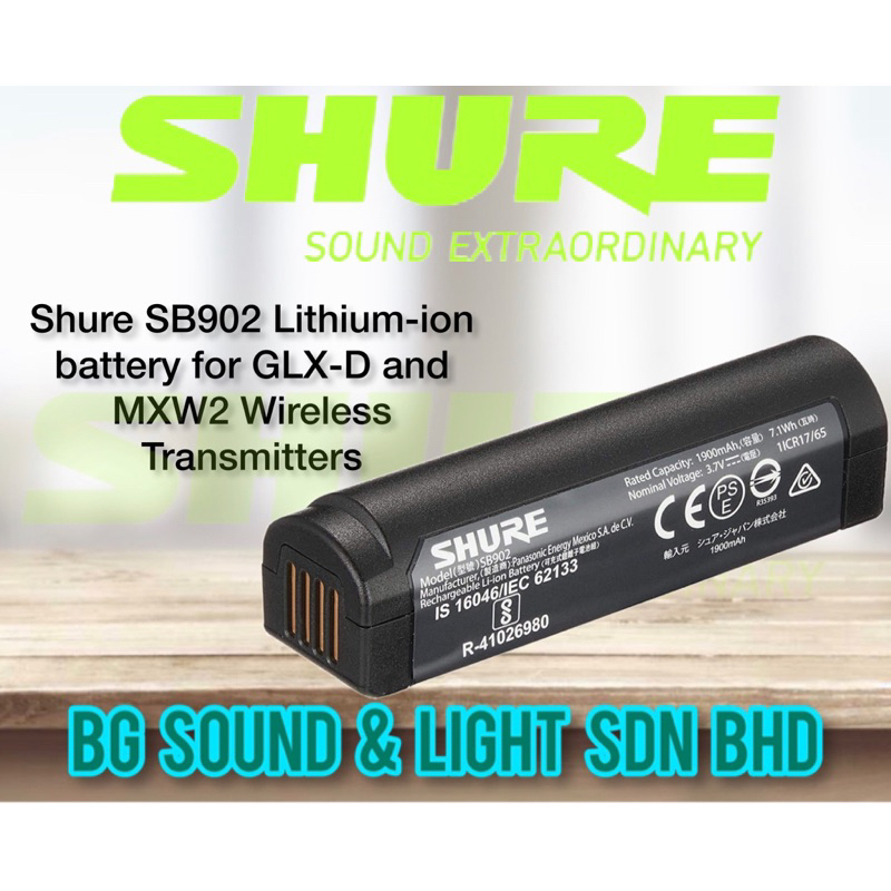 SHURE SB902 Lithium-ion battery for GLX-D and MXW2 Wireless