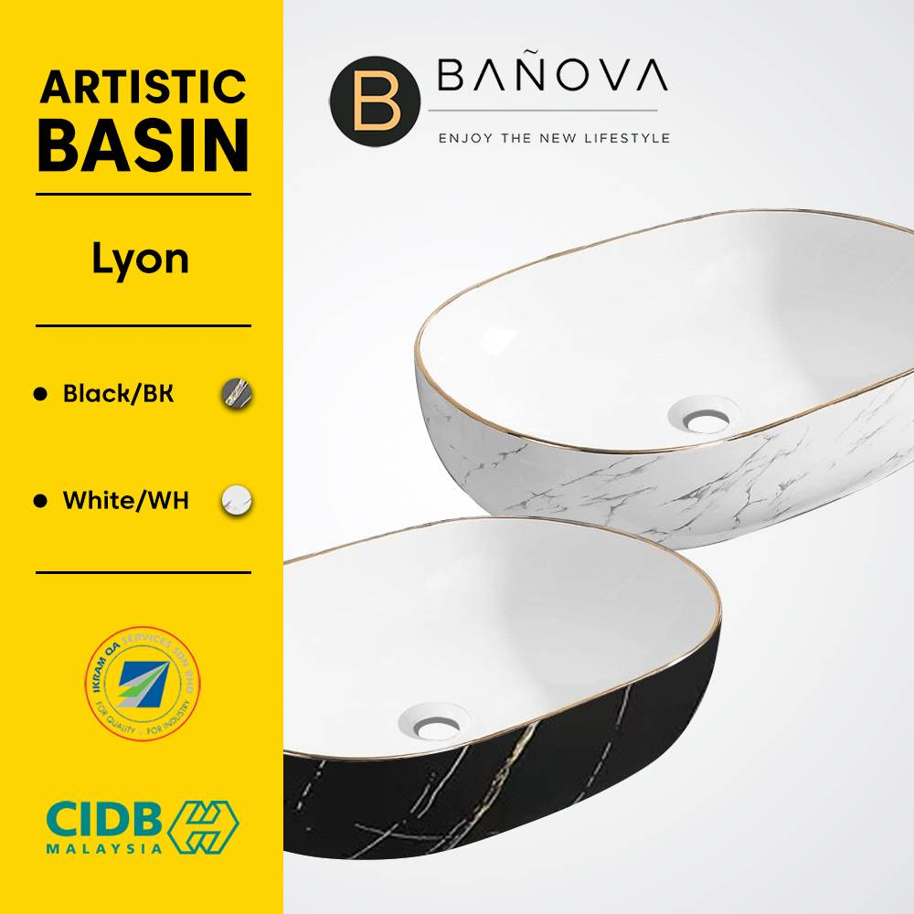BANOVA Artistic Lyon Basin Bathroom Top Basin Toilet Basin Ceramic ...