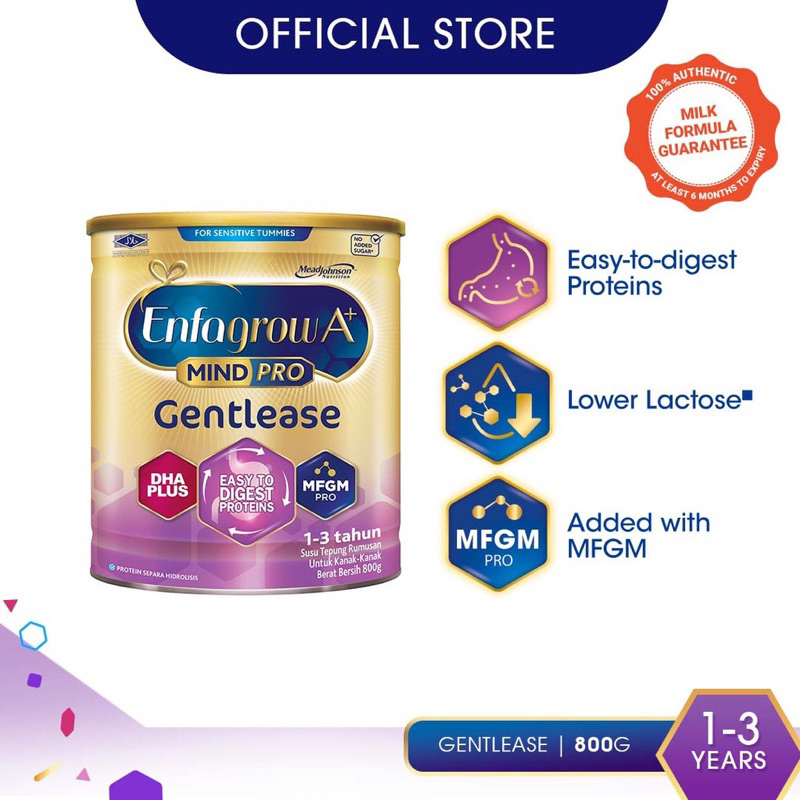 Enfagrow A+ Step 3 Gentlease Milk Formula 800g (Exp5/2024) Shopee Malaysia