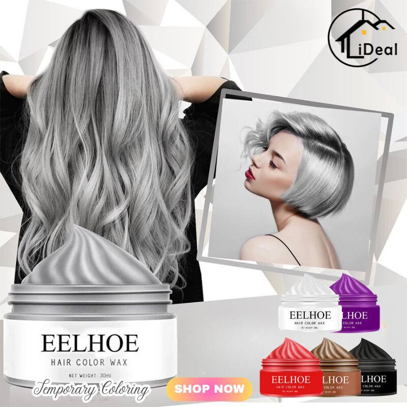 EELHOE Temporary Colour Hair Wax Japan Silver Ash grey Color mud