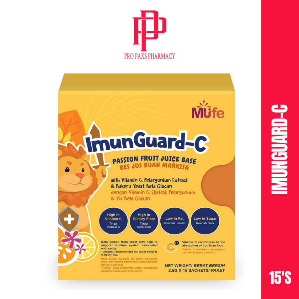 ImunGuardC Passion Fruit Juice Base (Vitamin C, Pelargonium Extract