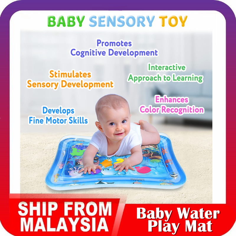 Baby Water Play Mat Inflatable Activity Center Promoting Baby Motor and ...