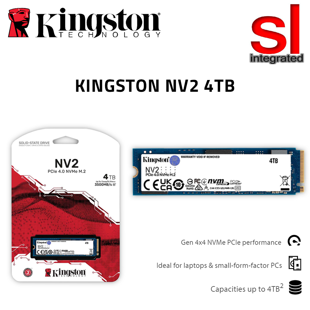 SSD Kingston NV2 4 To PCIe 4.0 NVMe Gen 4x4