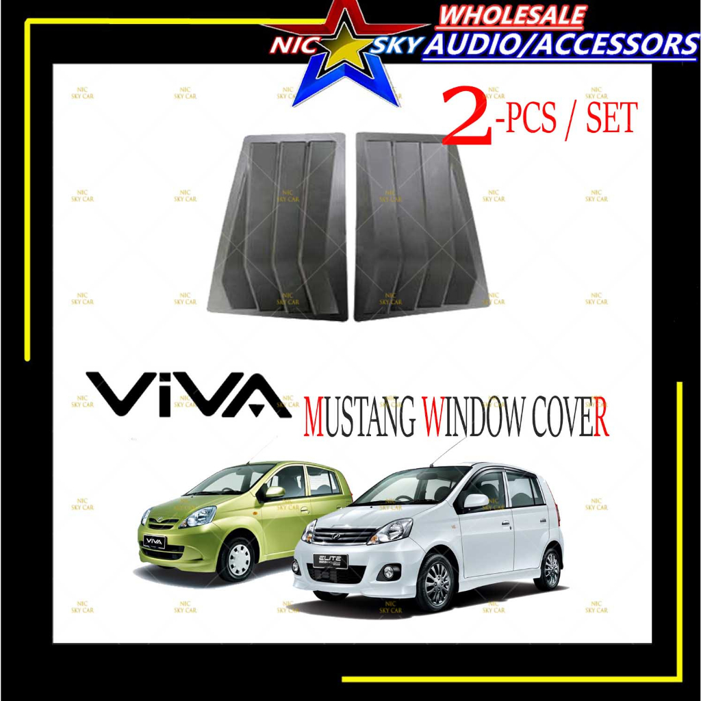Viva Car Rear Side High Quality Mustang Cover 3D Shark Window Triangle ...