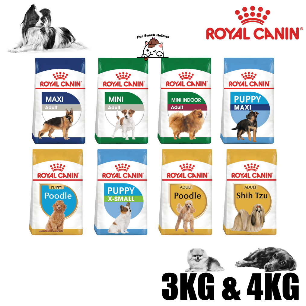 Royal Canin Dog Dry Food 3kg 4kg Maxi Puppy Mini Adult Puppy Poodle Puppy X Small Adult Poodle Mini Indoor