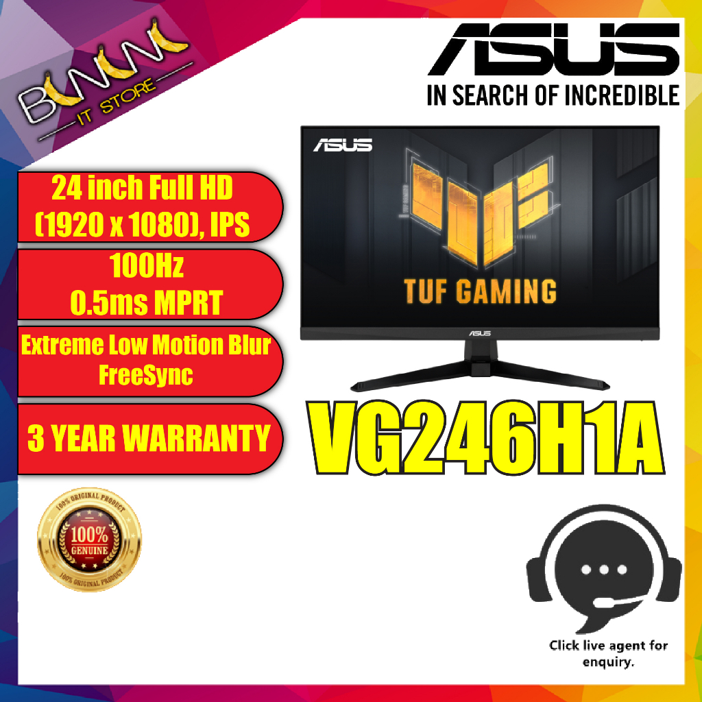 ASUS TUF Gaming VG246H1A | Gaming Monitor 24 inch Full HD (1920 x 1080 ...