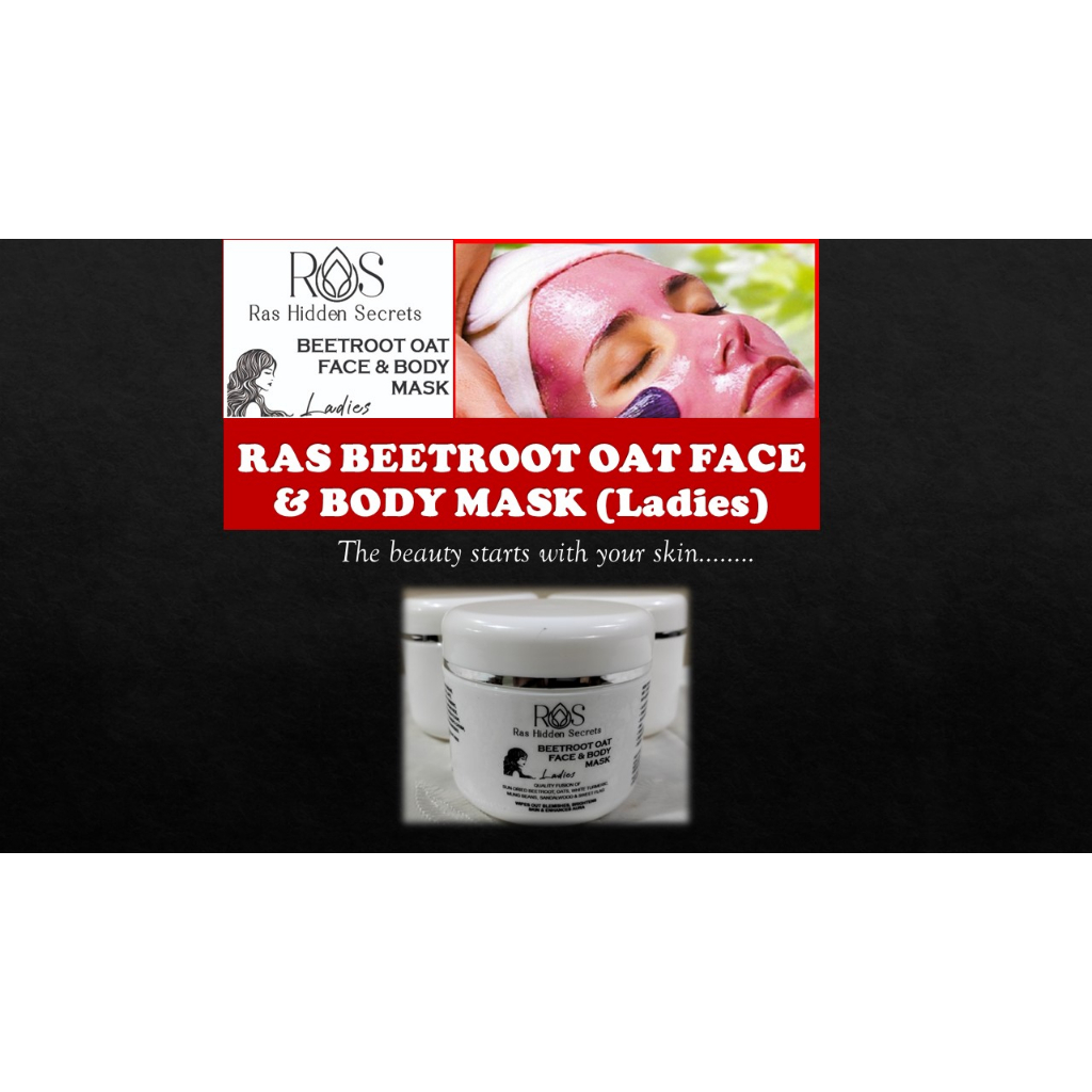 Beetroot Oat Face & Body Mask 120 gram (For Ladies) Brightening, Silky