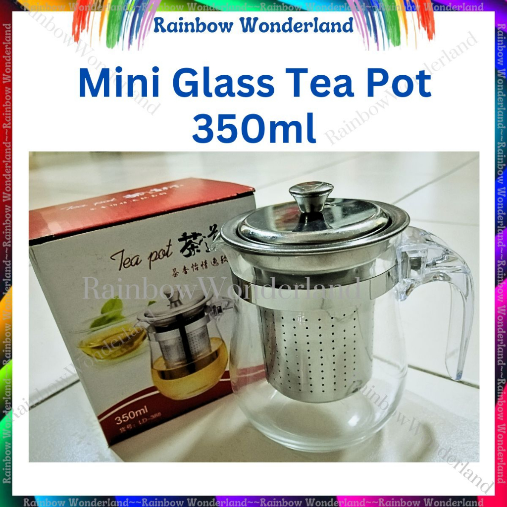【IN STOCK KL】Mini Glass Tea Pot 350ml With Filter *迷你茶壶茶水分离器 | Shopee ...