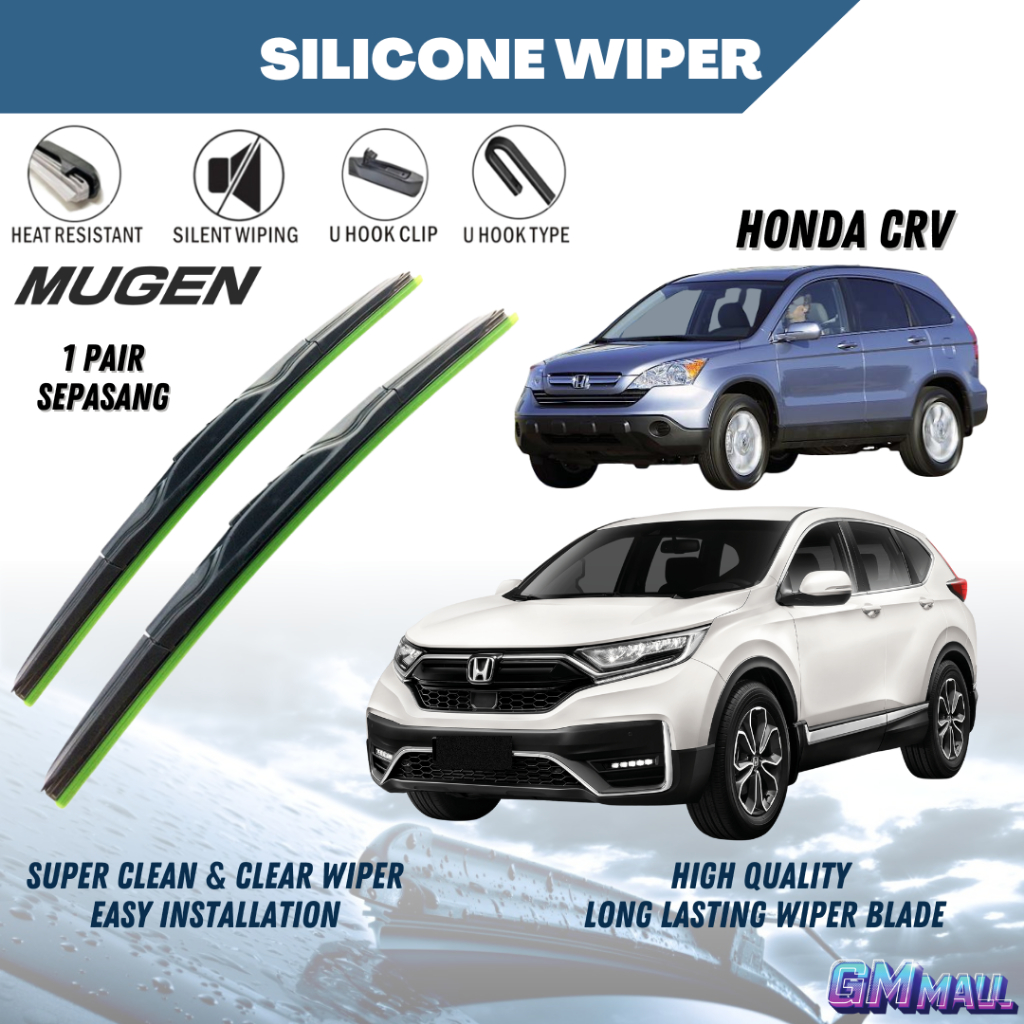 MUGEN SILICONE WIPER HONDA CRV (20072022) Premium Quality Silent