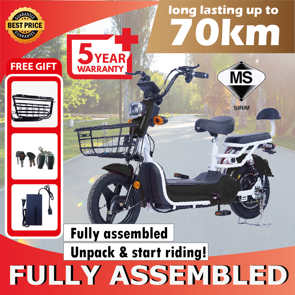 Motor skuter elektrik basikal dewasa E Bike + pedal Electric bicycle