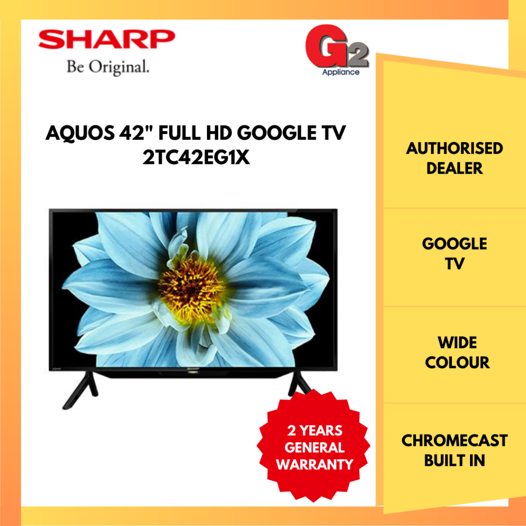 SHARP (NEW ARRIVALS) AQUOS 42" FULL HD GOOGLE TV 2TC42EG1X SHARP