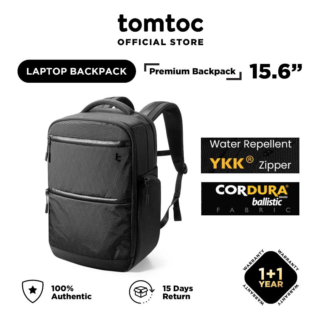 tomtoc 15.6 Inch Techpack X-Pac Laptop Backpack / Travel Backpack ...