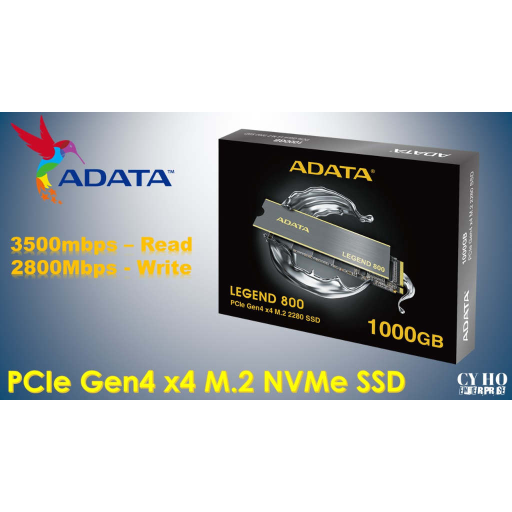 ADATA Legend 800 M.2 2280 PCIE NVMe Gen 4x4 1TB SSD Solid State Drive
