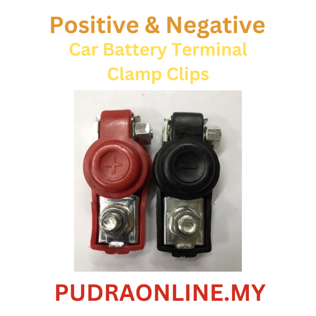 (1 Set) Positive & Negative Car Battery Terminal Clamp Clips | Shopee ...